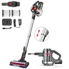 Moosoo Cordless Vacuum 4-in-1 Lightweight Stick Vacuum Cleaner, XL-618A - Walmart.com | Walmart (US)