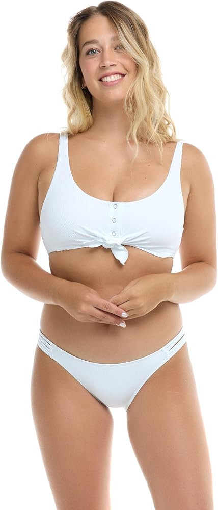Body Glove Women's Kate Crop Bikini Top Swimsuit with Front Tie | Amazon (US)