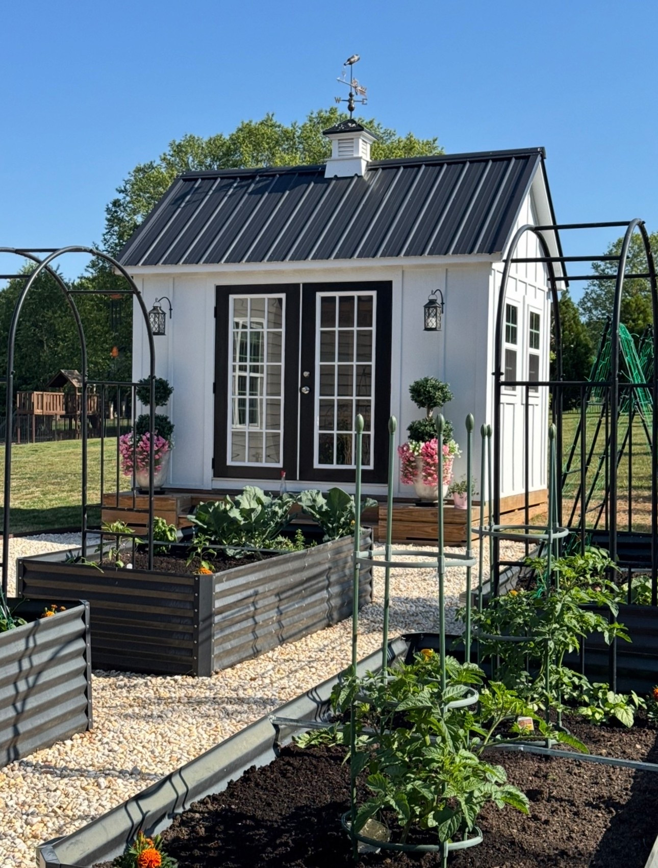 My garden…My happy place🥰🌱

Faux flowers, faux boxwood, raised garden beds, arbors, magnetic solar lights for garden beds, solar lanterns, hooks, cupola, weathervane, solar step lights, copper hose pot, tomato cages, 3 piece conversation set, Cambridge garden bench

#LTKSeasonal #LTKdayinmylife #LTKHome