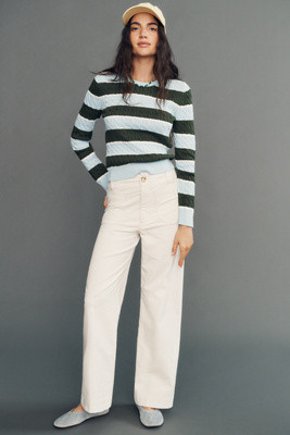 Colette Corduroy High-Rise Wide-Leg Full-Length Pants | Anthropologie (US)