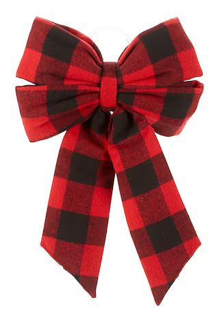 For Living Fabric Christmas Decoration Bow, Buffalo Check, 13 3/4-in x 2-in#151-7624-4 | Canadian Tire