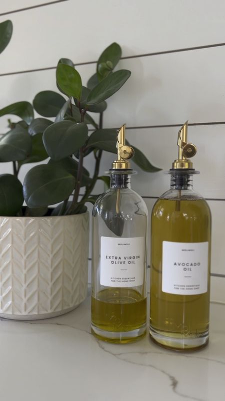 Oil bottles with labels! Amazon finds and faves kitchen necessities olive oil Ava ado oil organization organize kitchen trends home decor must haves

#LTKunder50 #LTKhome #LTKFind