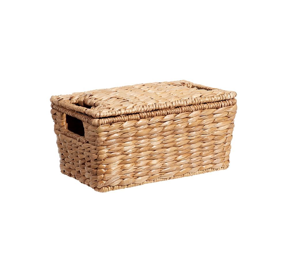 Savannah Handwoven Seagrass Lidded Baskets | Pottery Barn (US)