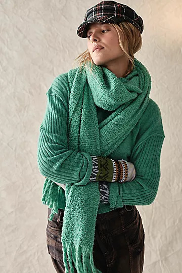 Shetland Recycled Blend Fringe Scarf | Free People (Global - UK&FR Excluded)