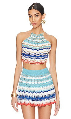 Hand Crochet Chevron Pattern Crop Top
                    
                    My Beachy Side | Revolve Clothing (Global)