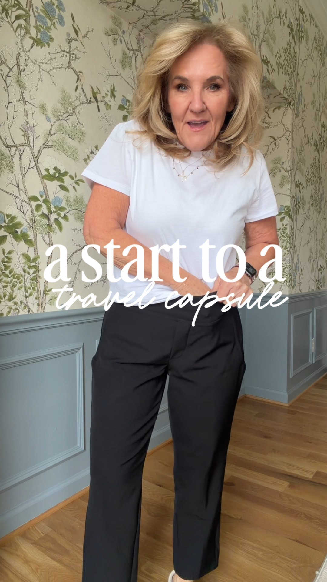 My favorite travel pant is 30% off 

European travel this spring? These pieces are perfect 
Endless pant size 8 petite 
Knit jacket I’m in a medium and could wear the small 
White performance poplin blouse I sized down to a small 
Striped performance blouse is a medium 
Cashmere boatneck size medium 
ASICS sneakers are sporty comfy and have a silver metallic trim 
Ecco white sneakers true to size 
Merlot flats true to size 
Crossbody bag! A must  

#LTKOver40 #LTKPetite #LTKTravel

#LTKTravel #LTKSaleAlert #LTKOver40