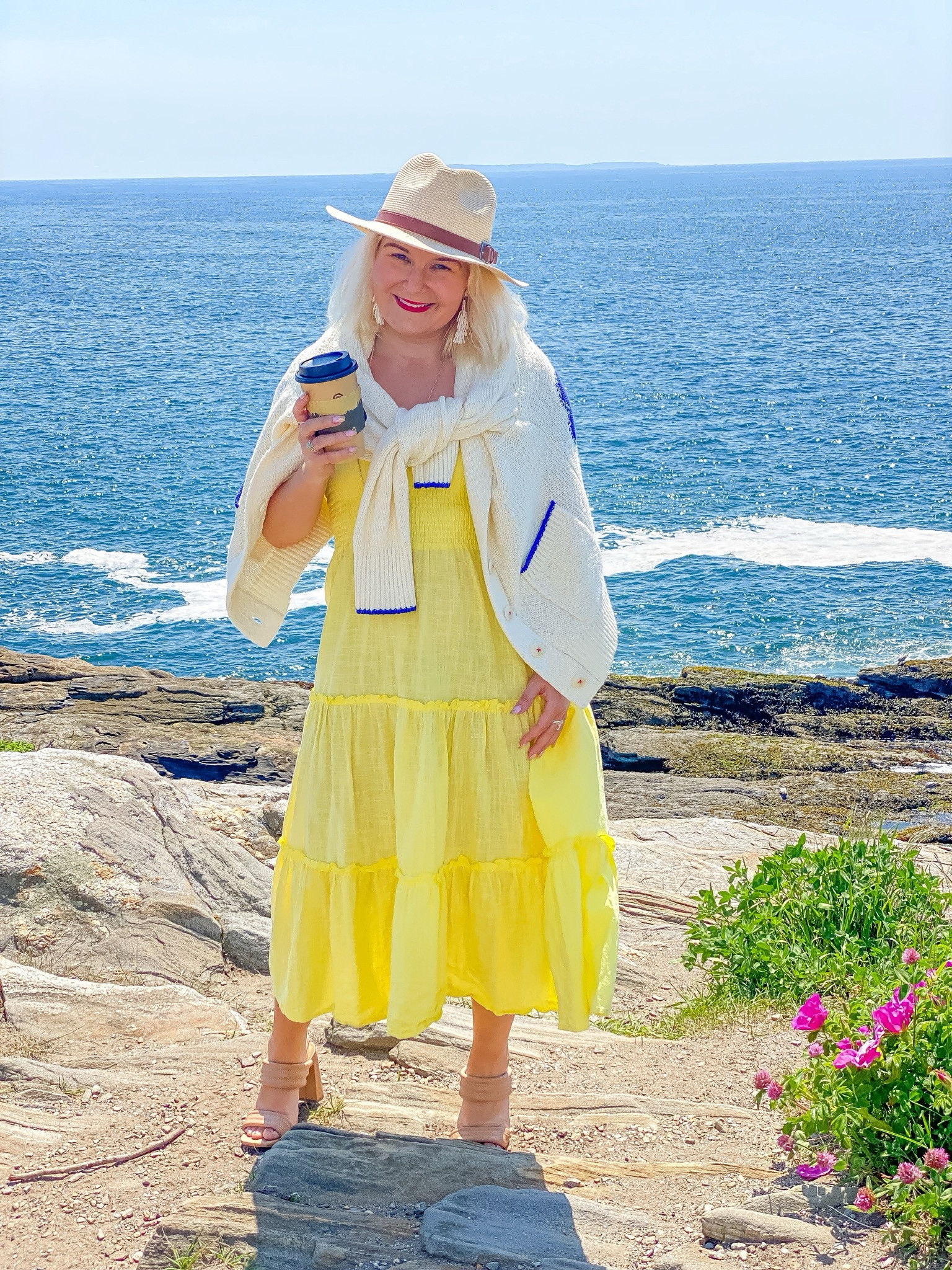 Sunday ootd. Yellow is such a joyful color! And this dress is perfect for a Sunday stroll, brunch or church. 

#LTKstyletip #LTKSeasonal #LTKmidsize