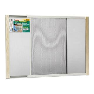 21 - 37 in. W x 18 in. H Clear Wood Frame Adjustable Window Screen | The Home Depot