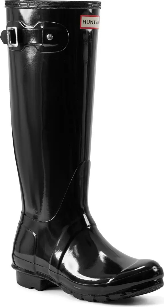 Refined Tall Gloss Waterproof Rain Boot (Women) | Nordstrom
