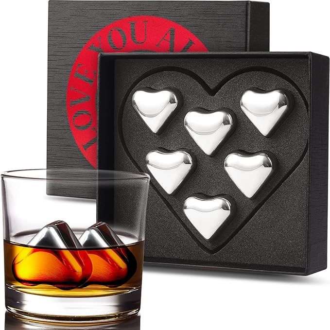Valentines Day Love Gifts for Him Boyfriend Her,Whiskey Stones for Chilling Whiskey,Unique Whiske... | Amazon (US)