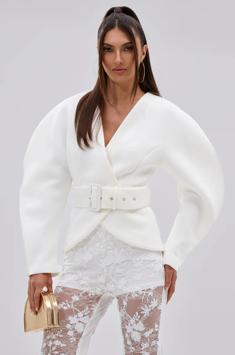 LANA SCUBA BLOUSE | AKIRA