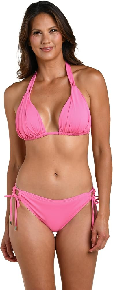 Island Goddess Rouched Halter Bikini Swimsuit Top | Amazon (US)