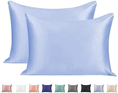 Adubor Satin Pillowcase 2 Pack Silky Pillow Cases for Hair and Skin,Anti-Wrinkle, Super Soft and ... | Amazon (US)