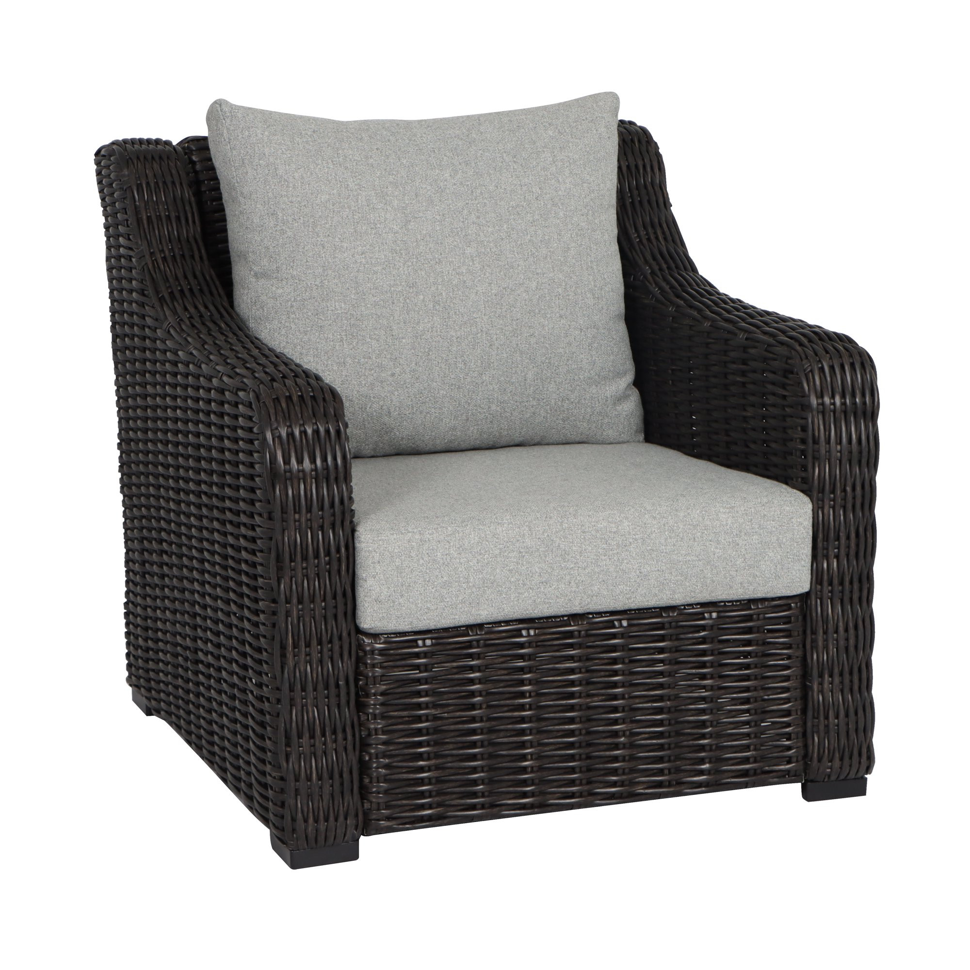 Better Homes & Gardens Bellamy Outdoor Wicker Club Lounge Chair, Dark Brown, 2 Pack - Walmart.com | Walmart (US)