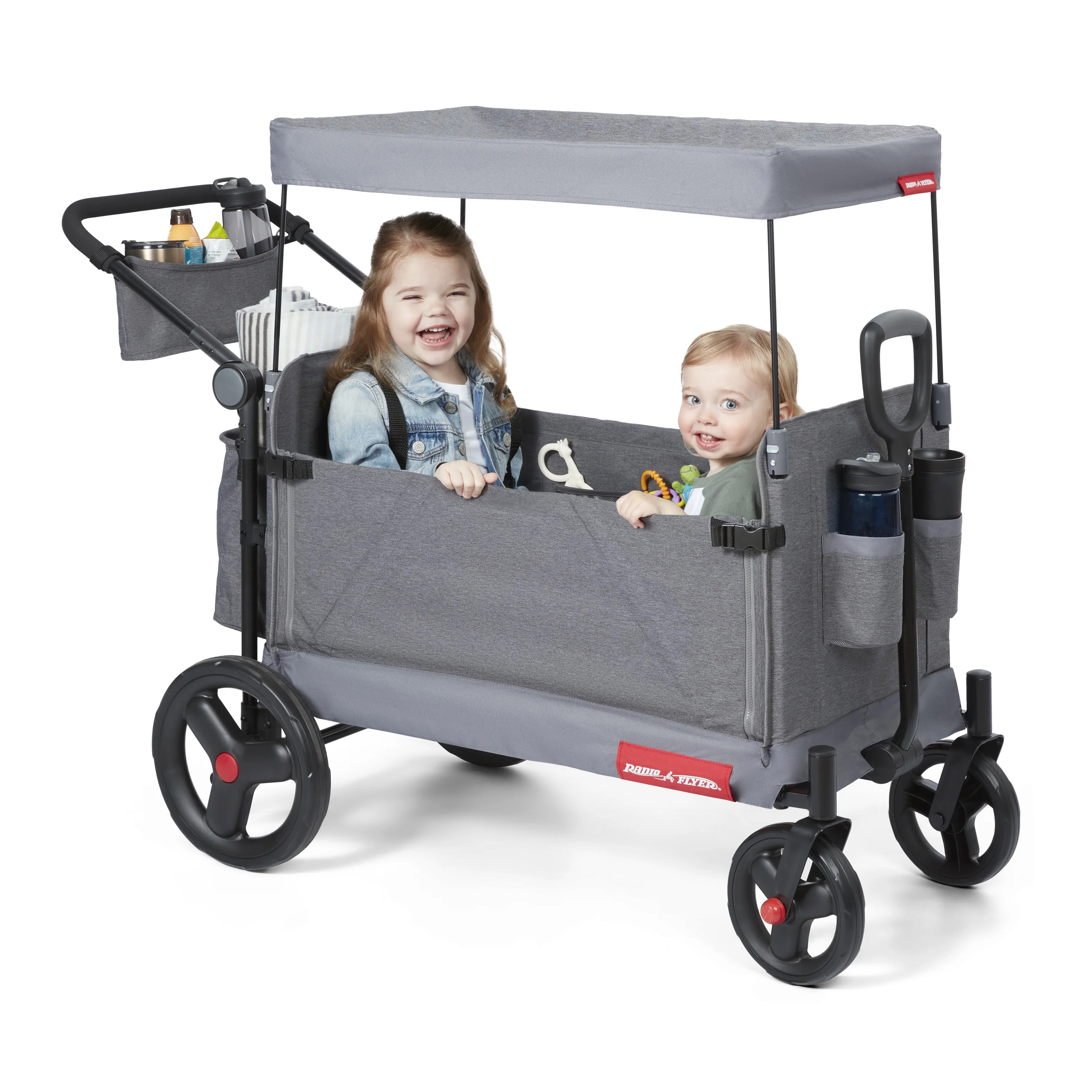 Radio Flyer Journey Kid & Cargo Gray Push Wagon, for Toddlers 1 Year and up, Net Content 1 Each | Walmart (US)