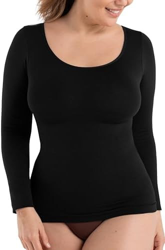SHAPERMINT Cami Shaper, Womens Long Sleeve T Shirts, Long Sleeve Tops for Women, Compression Shir... | Amazon (US)