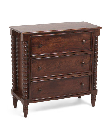 31.5x31.5x14 Solid Wood Spindle Chest Of Drawers | Furniture & Lighting | Marshalls | Marshalls