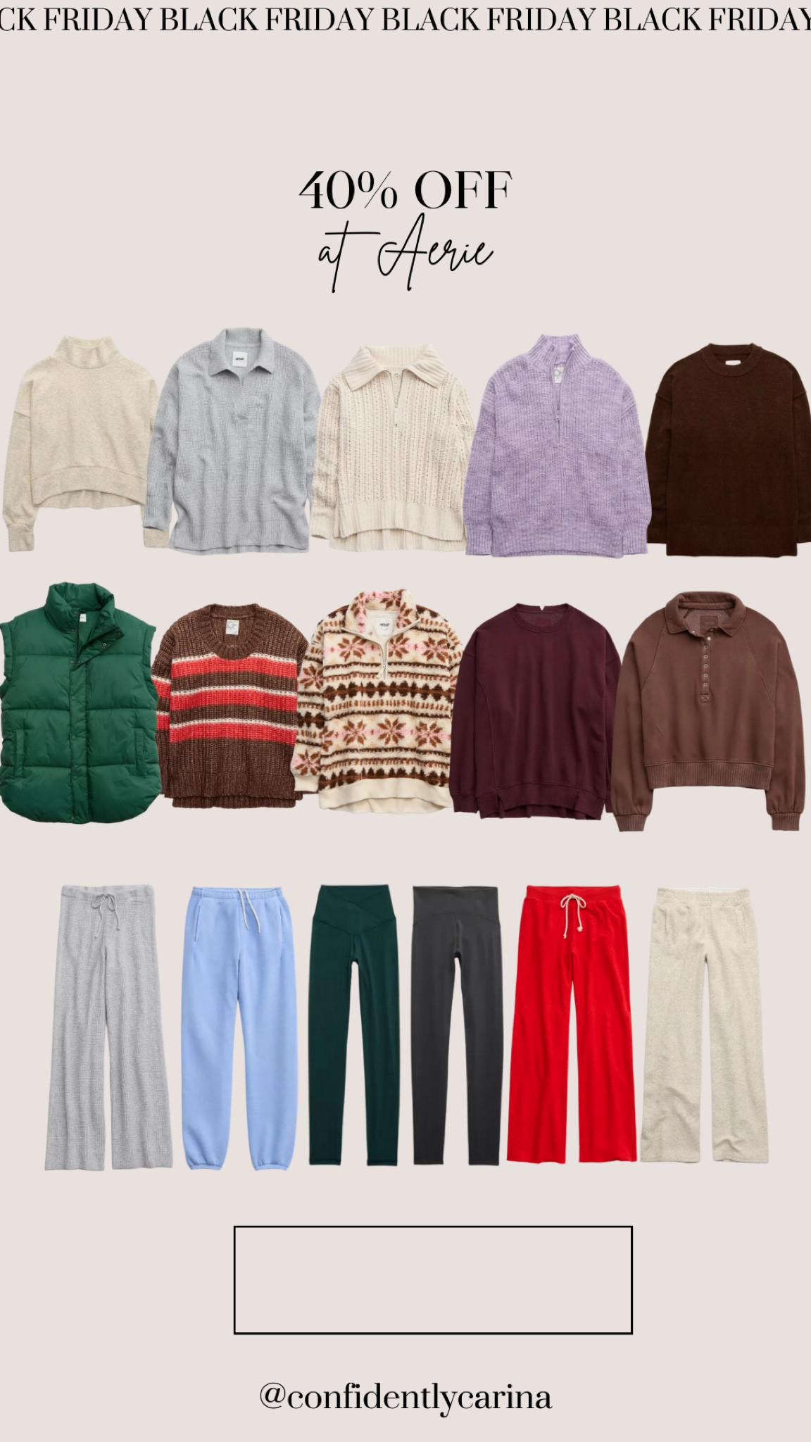 BLACK FRIDAY DEAL!

40% off at Aerie🫶🏻 

Sharing so many comfy cute pieces!

#LTKCyberWeek #LTKsalealert #LTKmidsize