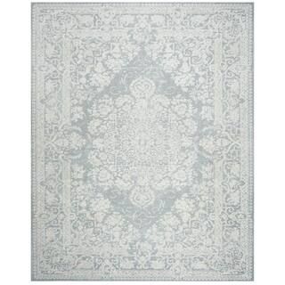 Reflection Light Gray/Cream 10 ft. x 14 ft. Floral Border Area Rug | The Home Depot