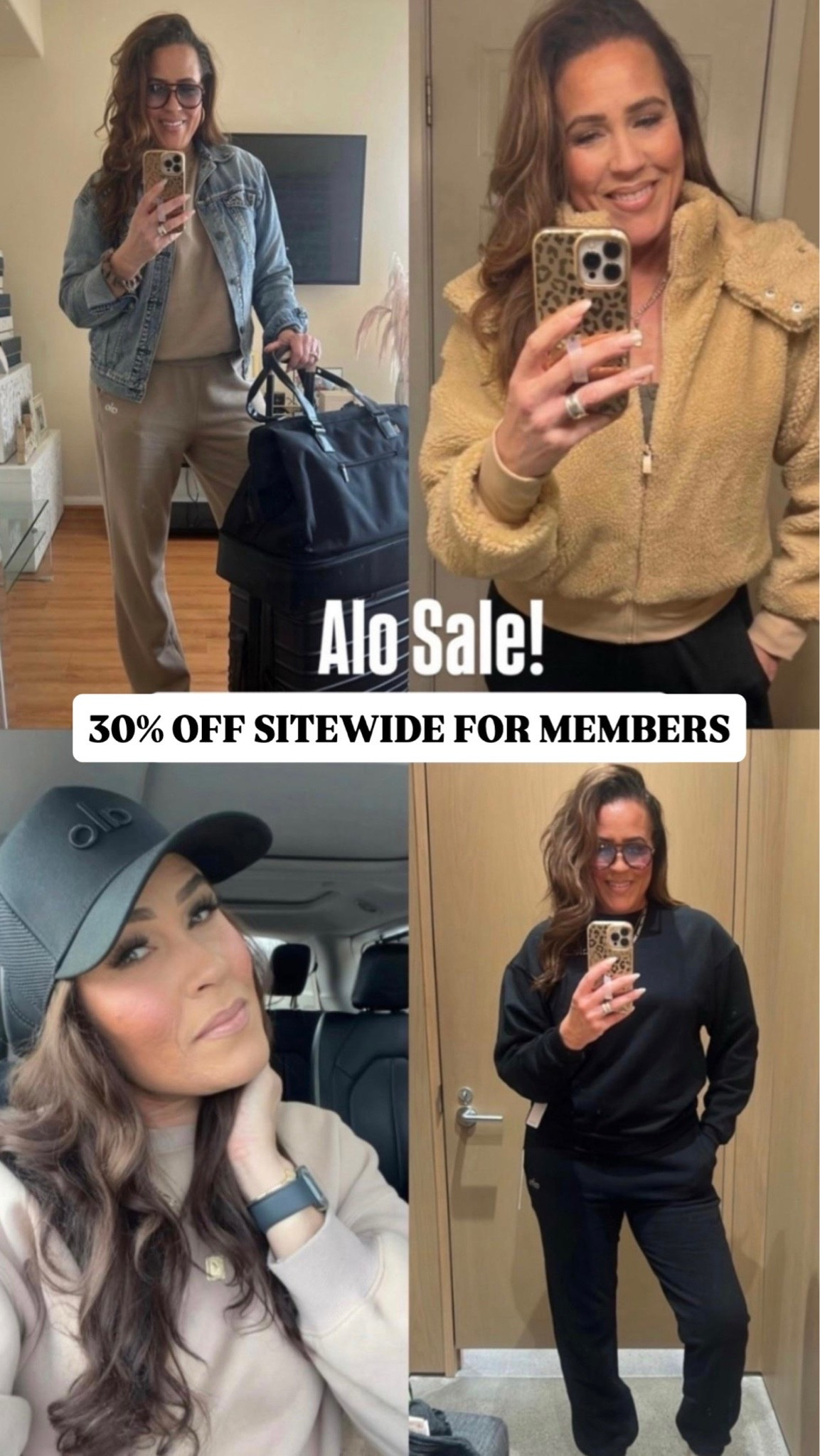 Alo Yoga Sale 30% off sitewide for members! Travel outfit, athleisure, sherpa jacket, sweatshirt, sweatpants, sweat set, trucker hat @Alo Yoga #LaidbackLuxeLife

Sweatshirt: S
Sweatpants: S (runs big so I recommend sizing down 1 size)
Hat: O/S

Hey Beautiful! Feel free to comment on this post if you have any questions! 🫶🏽

Follow me for more fashion finds, beauty faves, lifestyle, home decor, sales and more! So glad you’re here!! XO, Karma

#LTKmomlife #LTKOver40 #LTKSaleAlert