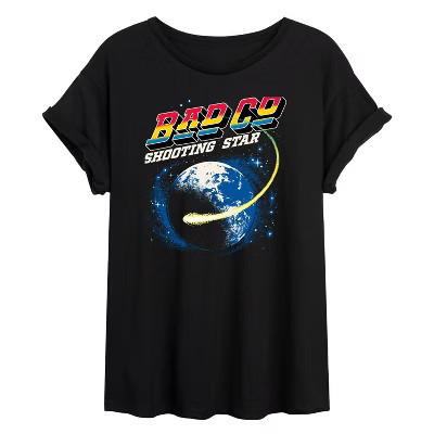 Women's Bad Company Space Oversized Graphic T-Shirt - Black - Small | Target