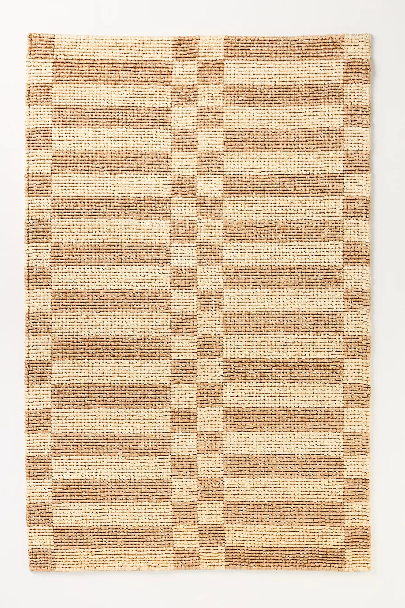 Looped Jute Checkered Rug | Anthropologie (US)