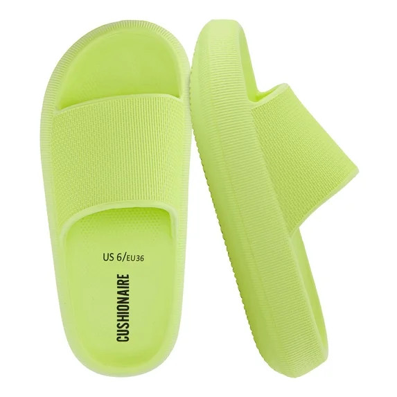 Cushionaire Feather Pillow Slide Sandals for Women – Comfortable and Squishy Slip On Womens Sli... | Walmart (US)