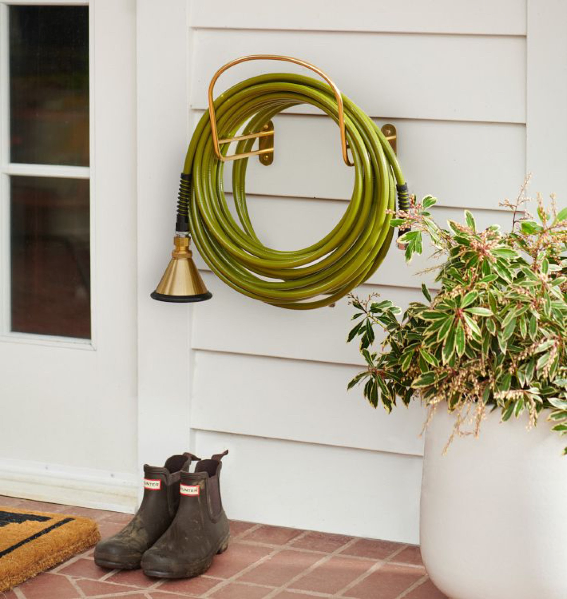 Gold hose holder, gold garden accessories, gold outdoor decor gold garden hose glam gardening 

#LTKhome #LTKsalealert #LTKunder50