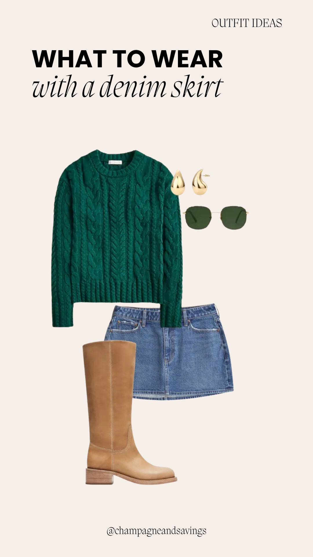 Denim skirt outfit

#LTKootd