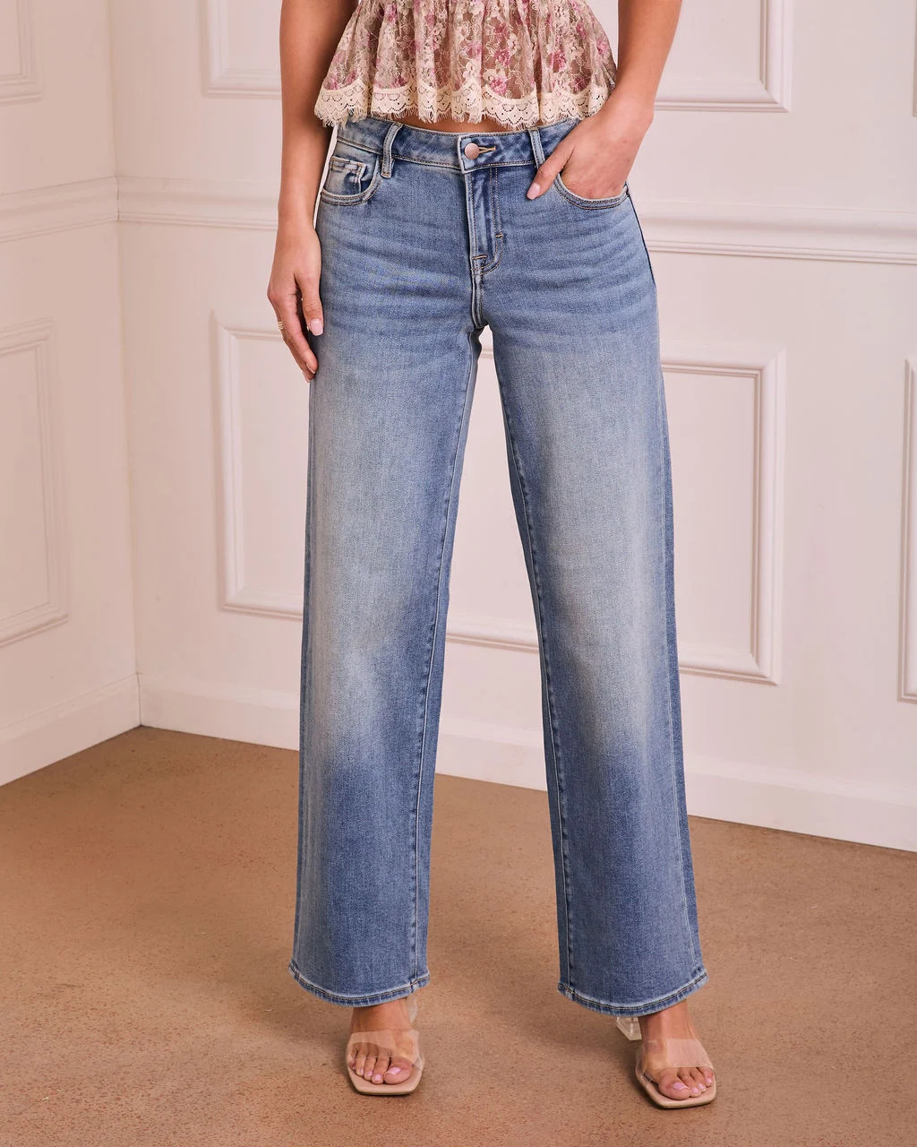 Tisla Super Stretch Mid Rise Straight Leg Jeans | VICI