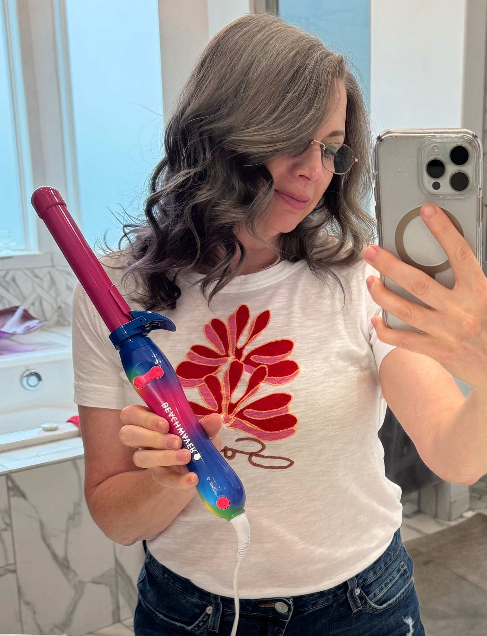 This is my favorite styling tool to add curls and waves to my hair. They last several days even in high humidity. Three heat settings with a rotating barrel. The beachwaver curls your hair with the touch of a button. Linked below in a different color, it’s the exact one I use.

#LTKBeauty #LTKStyleTip #LTKFindsUnder100