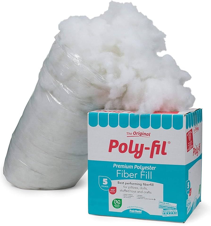 Fairfield The Original Poly-Fil, Premium Polyester Fiber Fill, Soft Pillow Stuffing, Stuffing for... | Amazon (US)