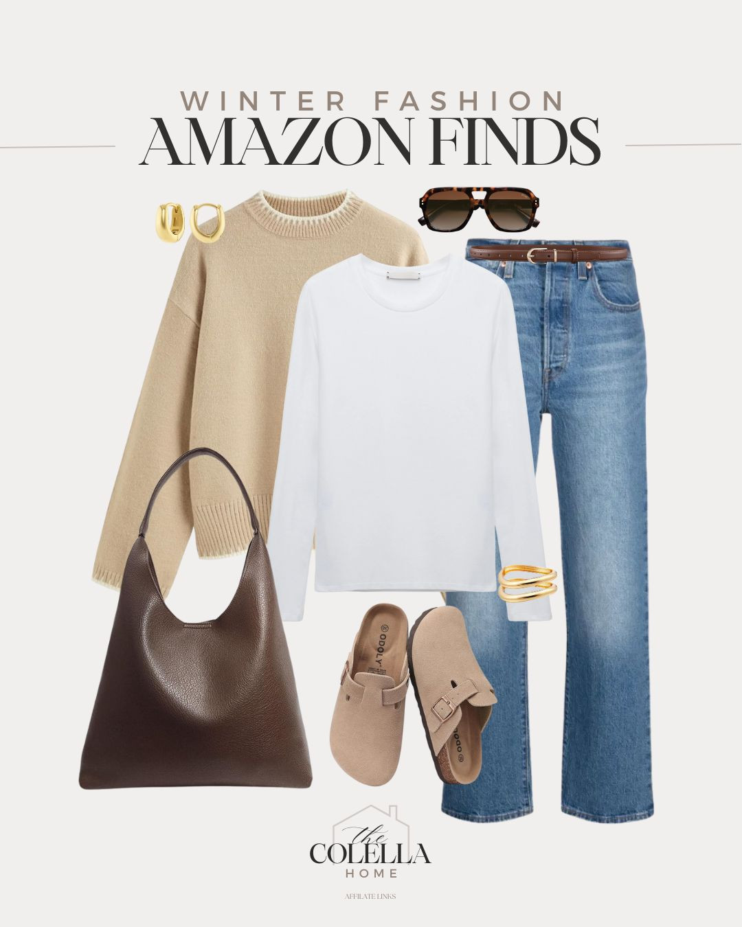 Elevate your winter style with these affordable fashion finds! Comfortable jeans, cozy sweater, chic gold jewelry, clogs look for less, Amazon fashion. 

#LTKSeasonal #LTKootd #LTKFindsUnder50