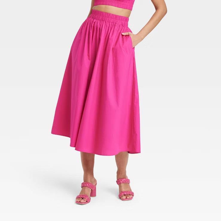 Women's Picnic Midi A-Line Skirt - A New Day™ | Target