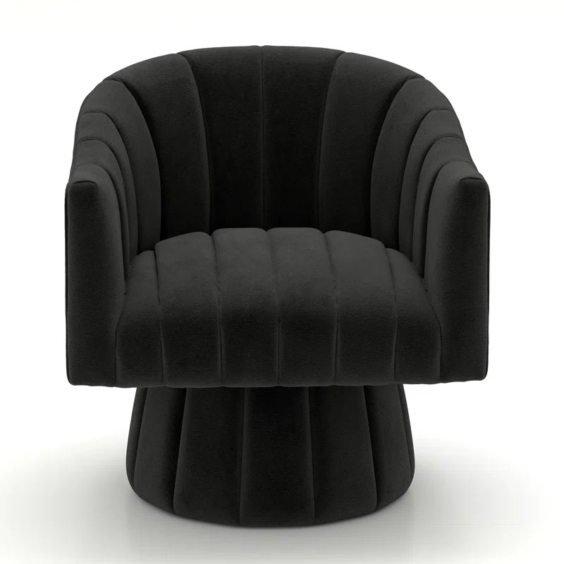 Izabell Velvet Swivel Barrel Chair | Wayfair North America