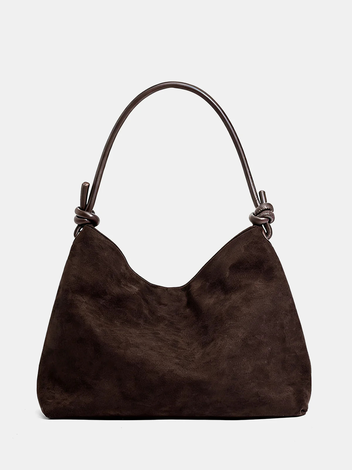 Suede Effect Knot Hobo Bag | Commense