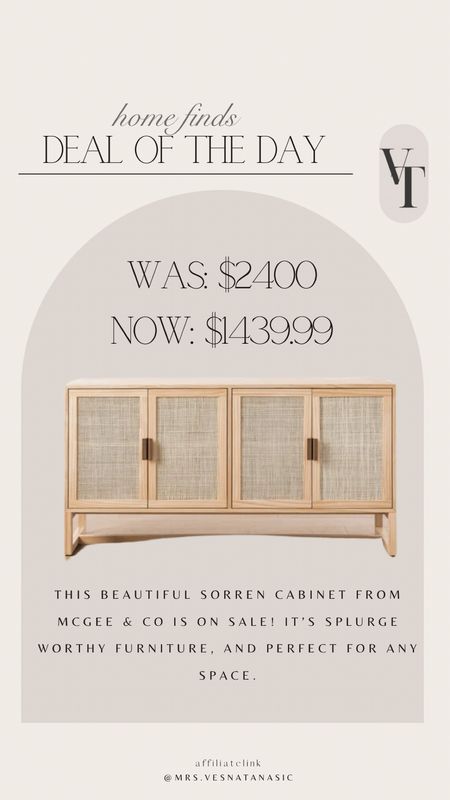 This beautiful Sorren Cabinet from McGee & Co., is on major sale now! It’s definitely a splurge worthy piece. I love the neutral, cane design and it would be perfect for any space. 

McGee & Co., mcgee and co., cane cabinet, splurge, furniture, sideboard, neutral home, home decor, sale alert, living room, dining room, 

#LTKsalealert #LTKhome