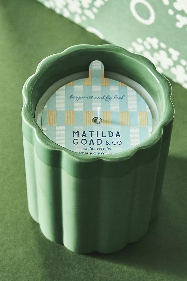 Matilda Goad & Co. Scalloped Candle | Anthropologie (US)