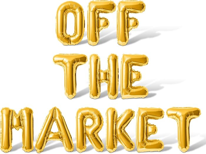 Letter Balloons - OFF THE MARKET 16" Inch Alphabet Letters Foil Mylar Balloon Bachelorette Party ... | Amazon (US)