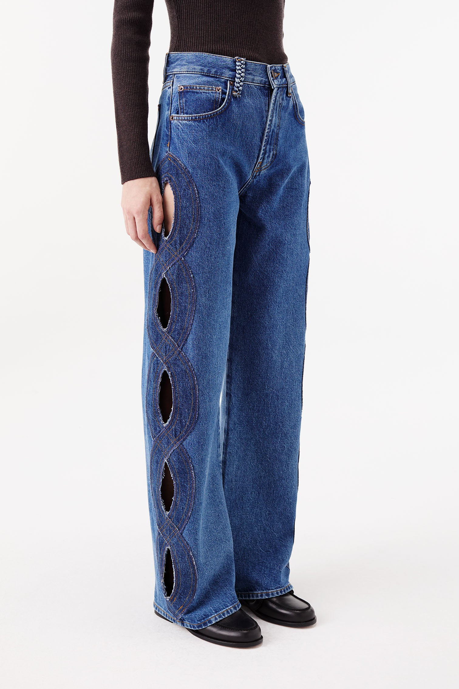 Tressé Denim avec ouverture tresse - Shop | Shop.com