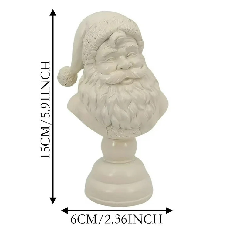 Lssam 5.9" White Santa Bust, Decorative Santa Claus Figurine for Christmas Table Centerpiece, Hol... | Walmart (US)