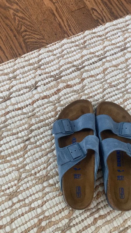Blue Birkenstocks, summer sandals 

#LTKShoeCrush