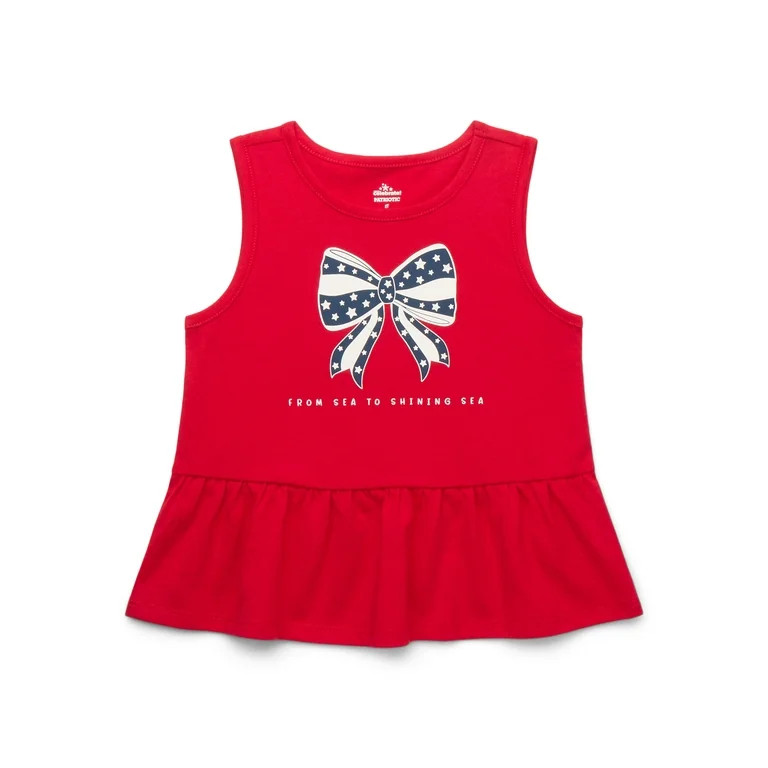 Americana Toddler Girls Peplum Tank Top from Way to Celebrate, Sizes 18M-5T | Walmart (US)