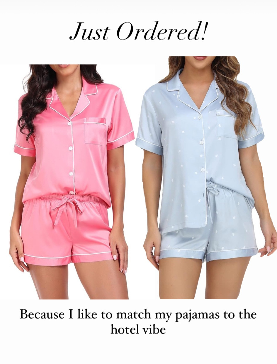 Love this material and pajama set. They always wash well and wear well. Soft and comfortable. I ordered these two new colors to add to my collection. Plus, they will be great for my upcoming trip  

#LTKTravel #LTKFindsUnder50 #LTKSummerSales