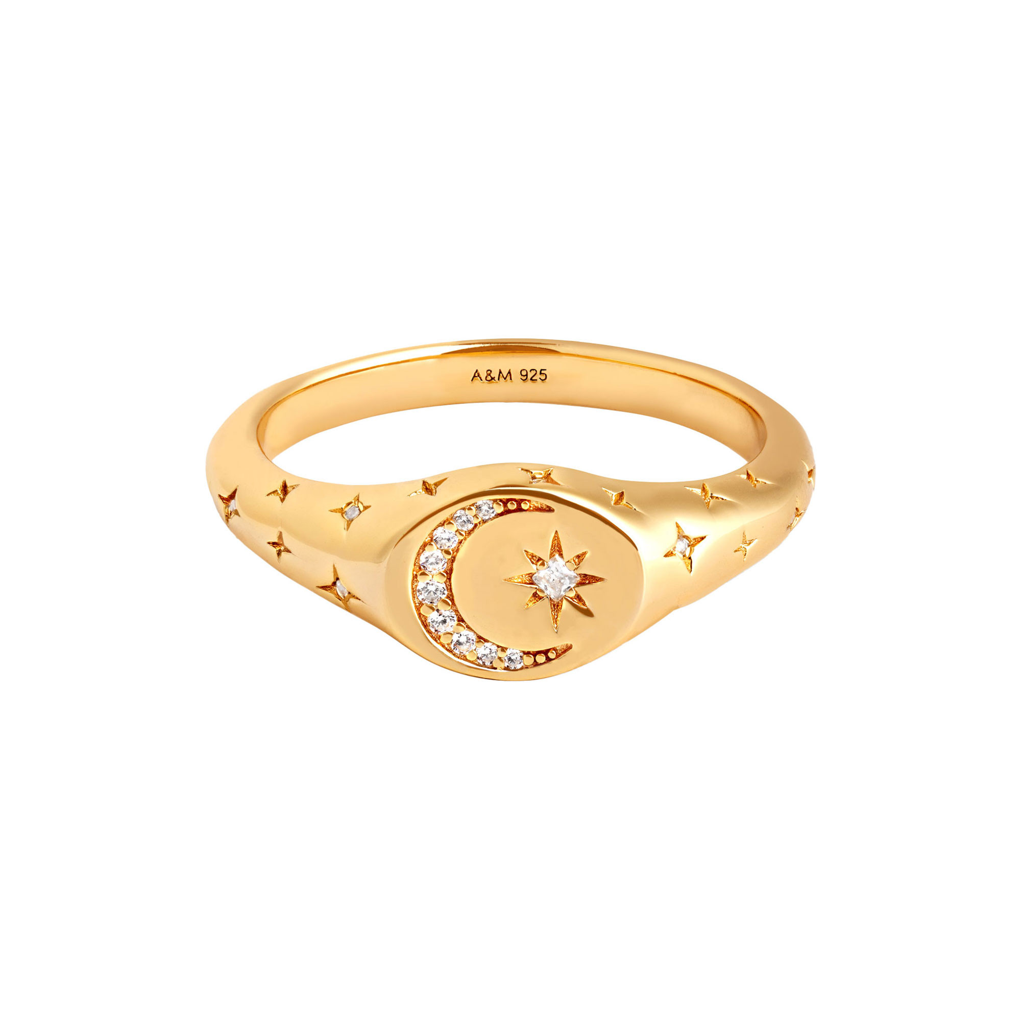 ASTRID & MIYU Cosmic Signet Ring - Gold | Brown Thomas (IE)