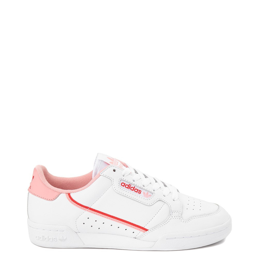 Womens adidas Continental 80 Athletic Shoe - White / Pink / Red | Journeys