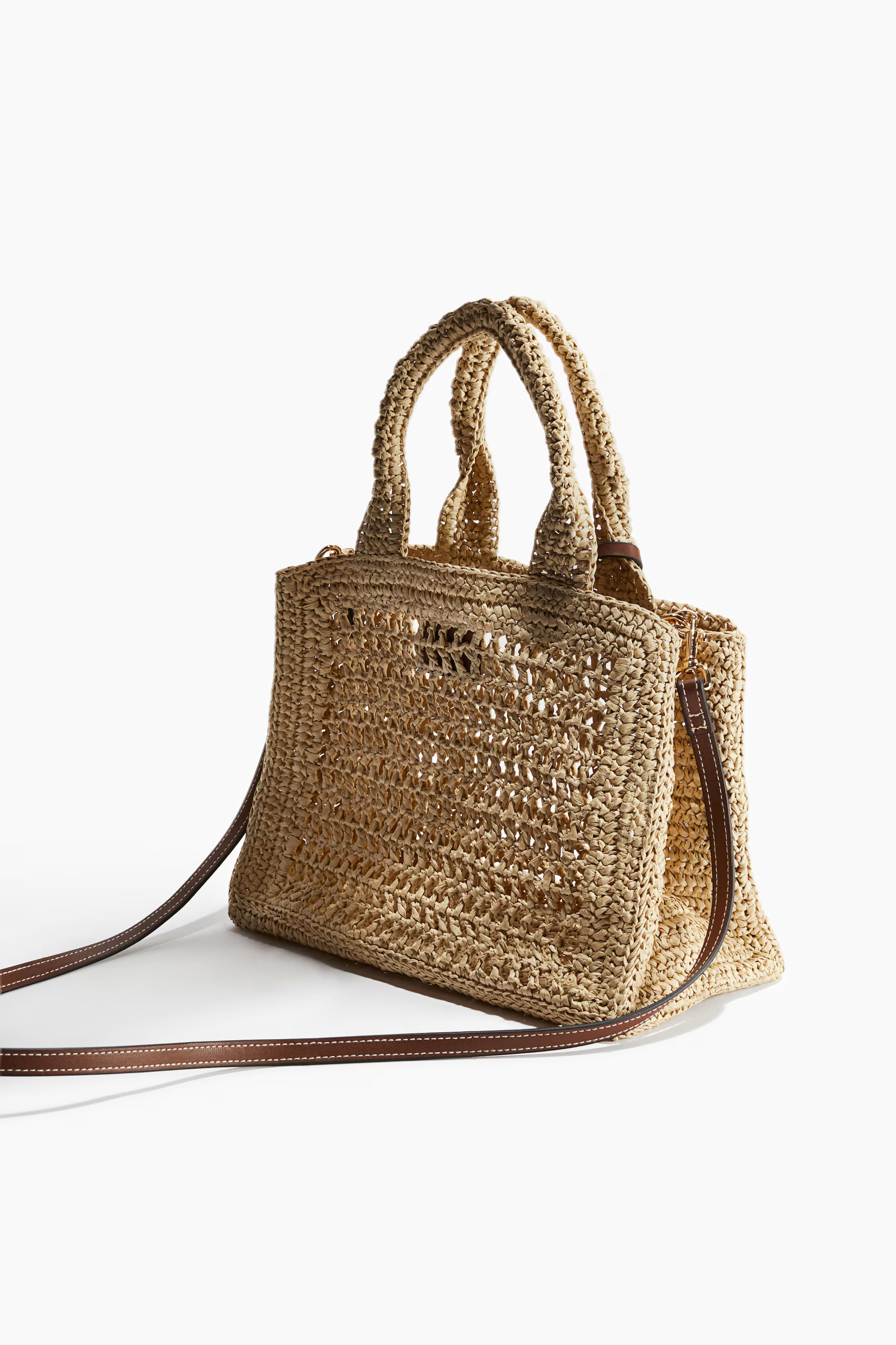 Straw handbag - Beige - Ladies | H&M CA | H&M (US + CA)