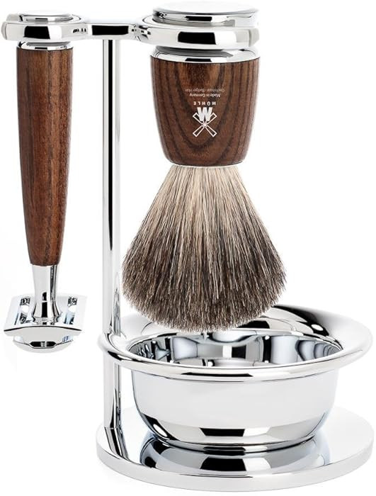 MÜHLE RYTMO 4-piece Pure Badger Double Edge Safety Razor (Closed Comb) Shaving Set For Men - Per... | Amazon (US)