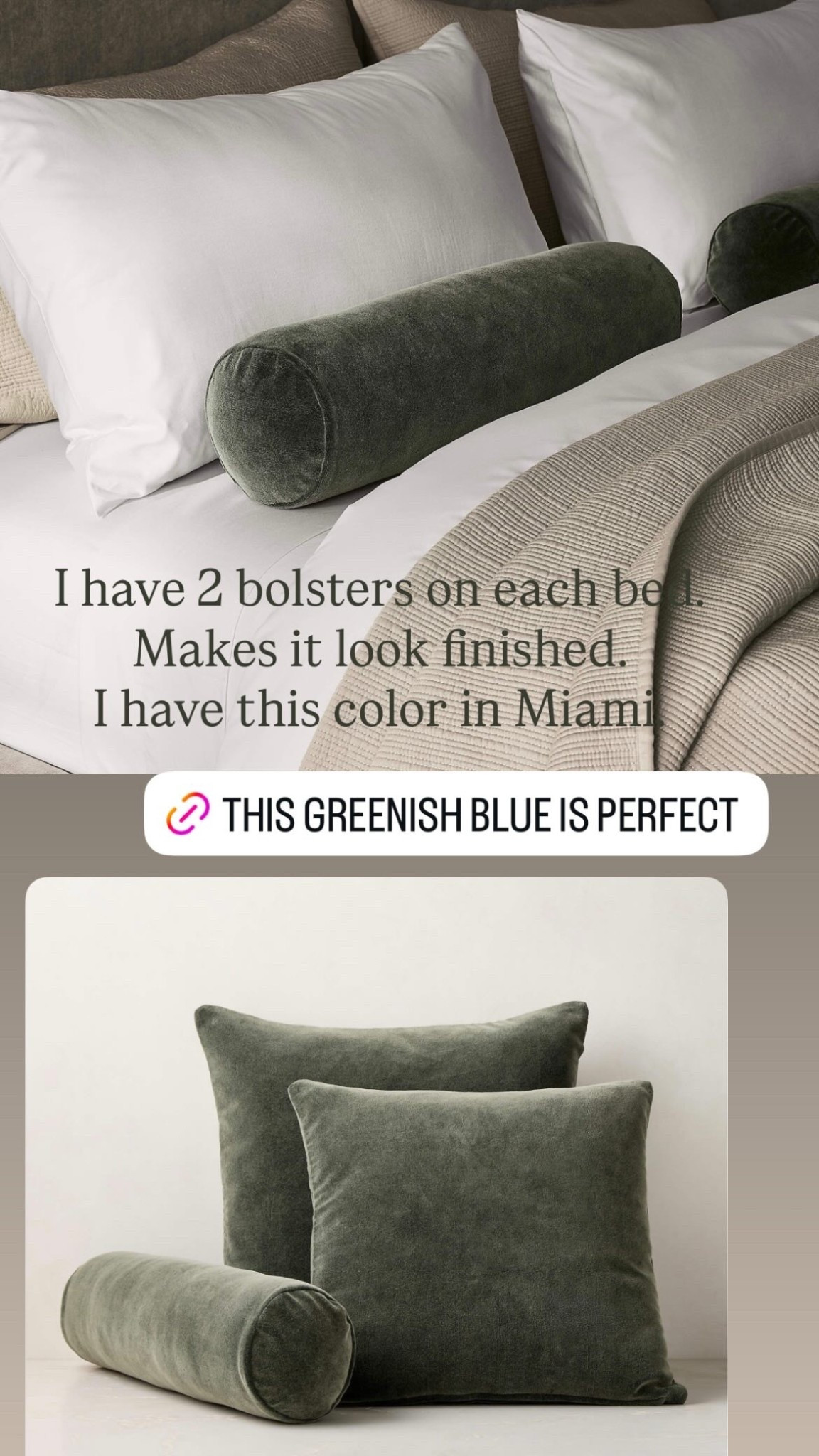 These bolsters make every bed look complete and put together. 

#LTKselfcare #LTKHome #LTKSaleAlert