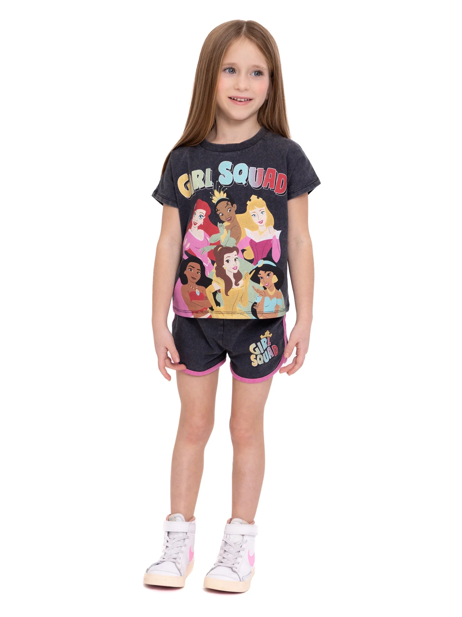 Disney Princess Toddler Girls T-Shirt and Shorts Set, 2-Piece, Sizes 2T-5T | Walmart (US)